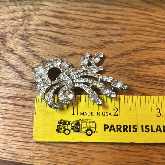 Vintage 1940's Joseph Wiesner Crystal Rhinestone Brooch - Picture 13 of 15